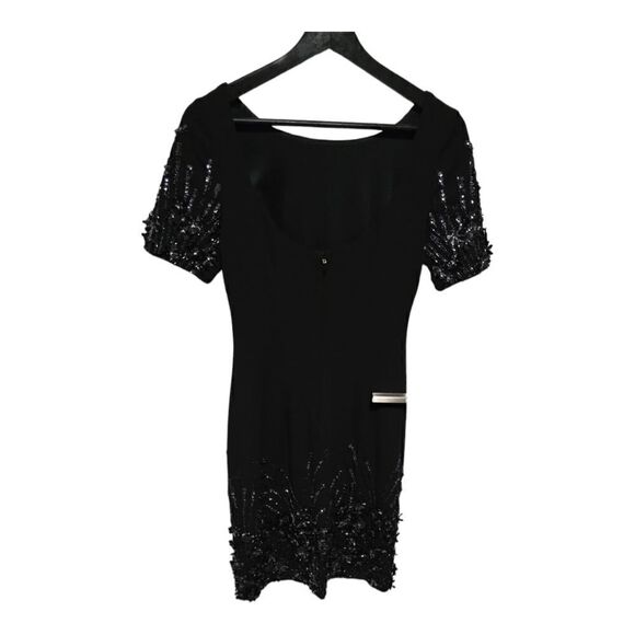 NWT Aidan Mattox Cocktail Black Dress SZ 2 - Picture 4 of 7